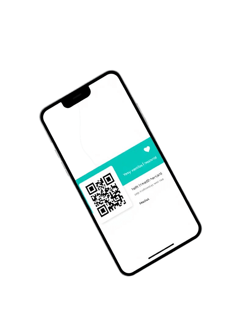 Vorqard QR health card displayed on a smartphone